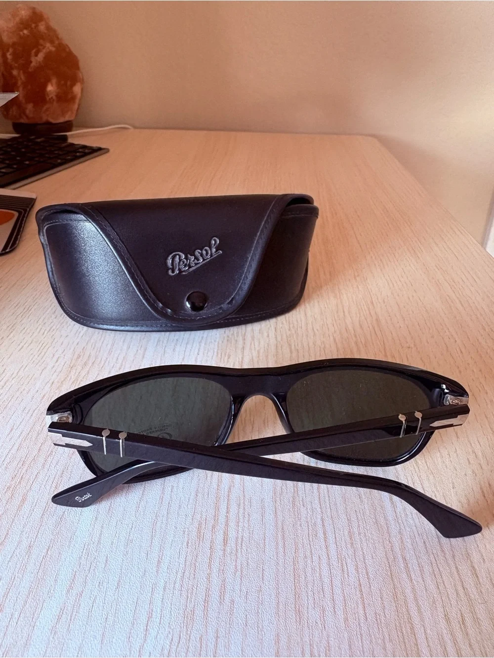Persol Black Frame with Dark Green Lenses Sunglasses